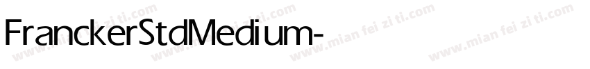FranckerStd Medium字体转换
